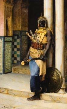 アラブ Painting - 宮殿を守るルートヴィヒ・ドイチュ・オリエンタリズム・アラベール
